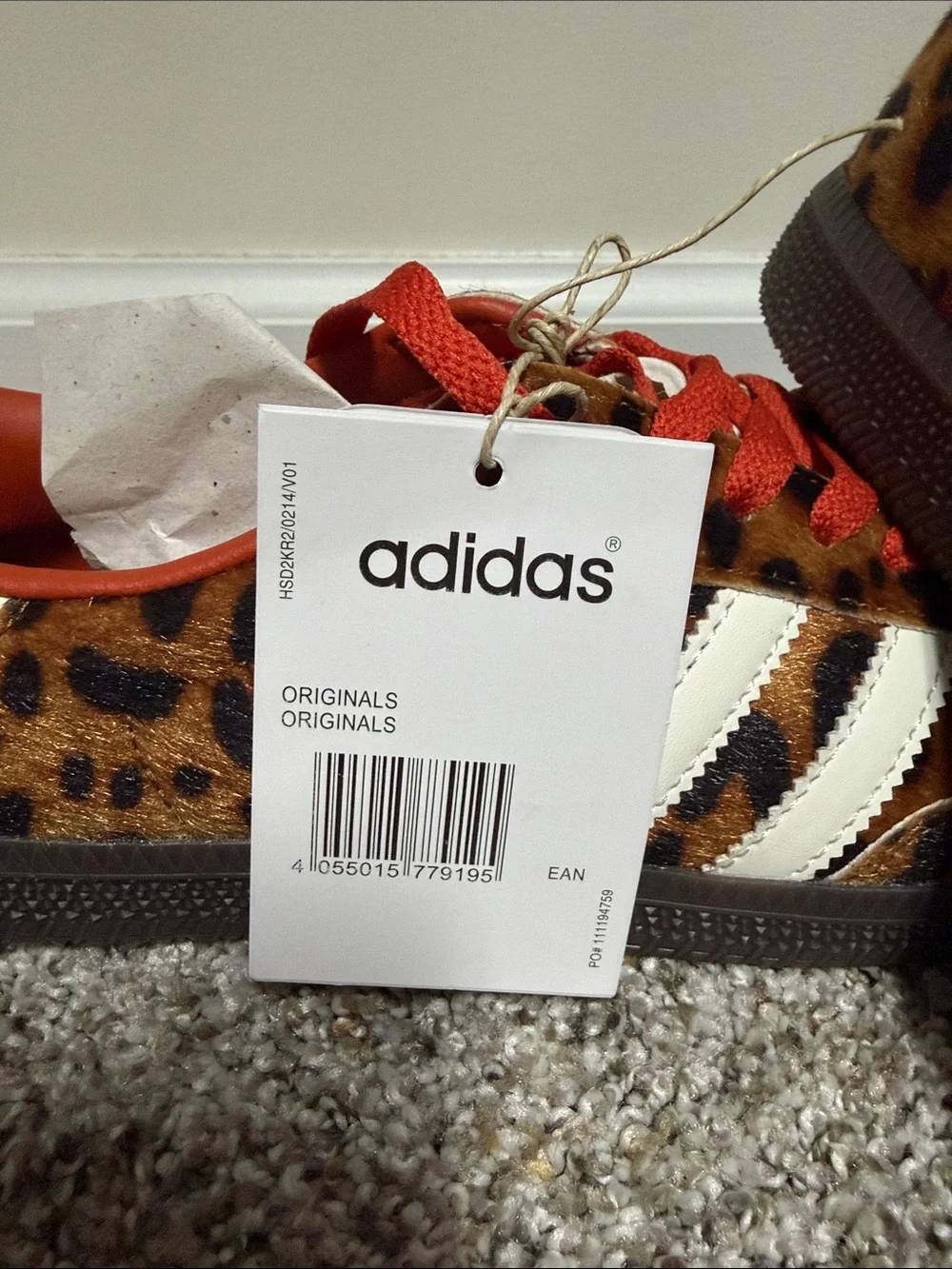 BRAND NEW WITH TAGS NEVER WORN. Women’s adidas Samba Leopard shoes